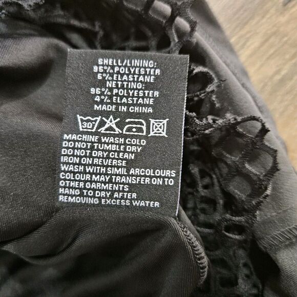 Killstar Crucifire Skirt Small Womens Black Fishnet Mini Gothcore Skater Punk - Picture 9 of 13